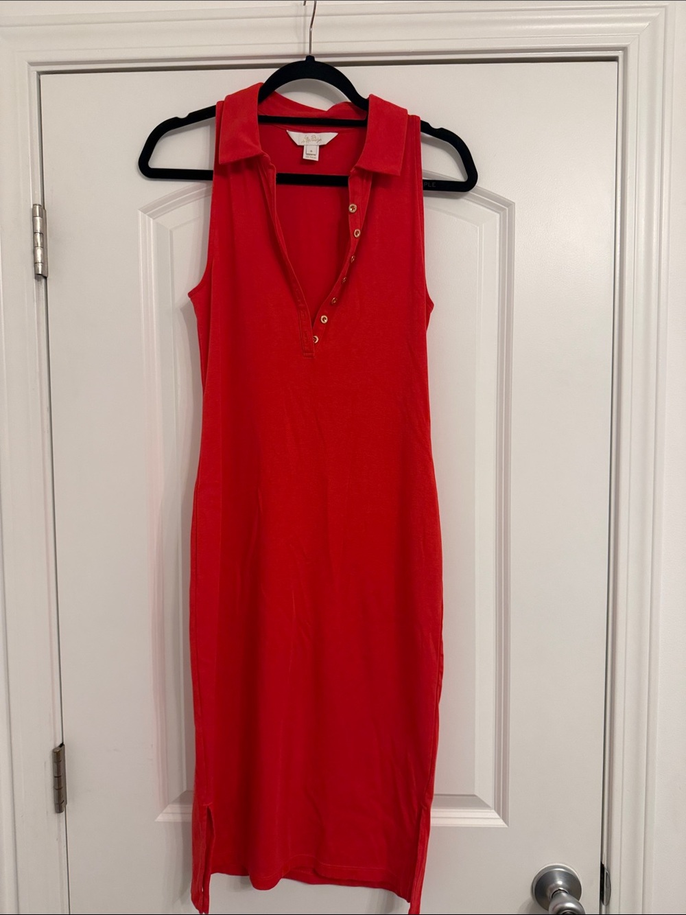 Lilly Pulitzer Sleeveless Red Polo Midi Dress